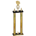 Double Gold Glacier Fourth Place Basketball Trophy