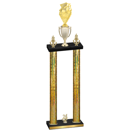 Double Gold Glacier Year Pickleball Trophy