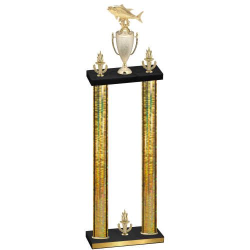 Double Gold Glacier Victory Fishing Trophy