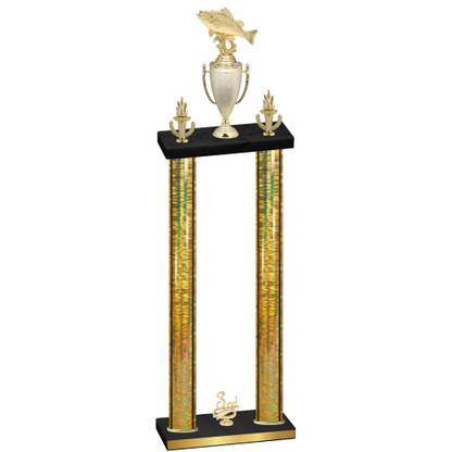 Double Gold Glacier Third Place Fishing Trophy