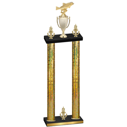 Double Gold Glacier Victory Fishing Trophy