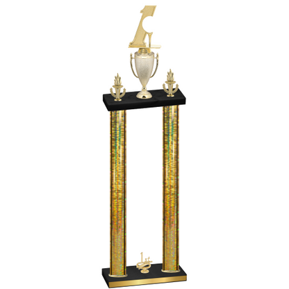 Double Gold Glacier First Place Golf Trophy