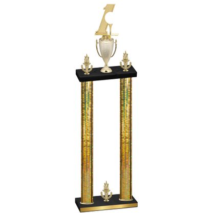 Double Gold Glacier Victory Golf Trophy