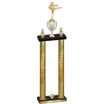 Double Gold Glacier First Place Karate Trophy