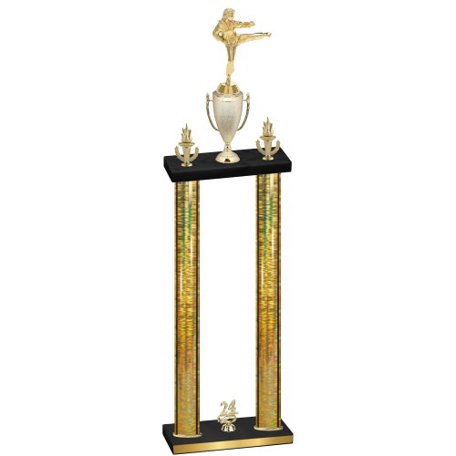 Double Gold Glacier Year Karate Trophy