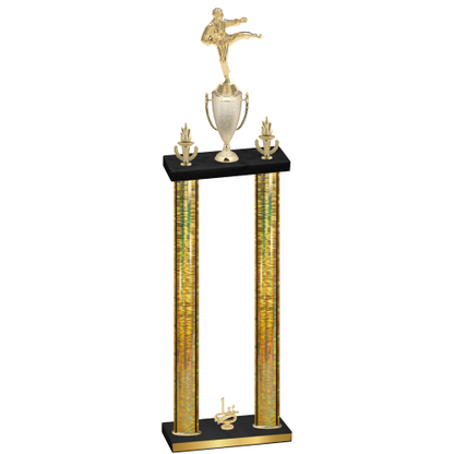 Double Gold Glacier First Place Karate Trophy