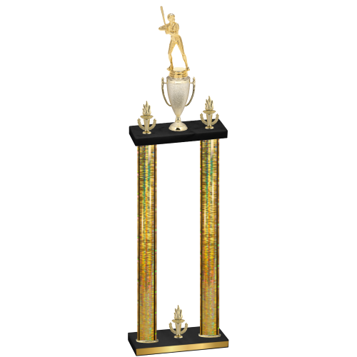 Double Gold Glacier Victory Softball Trophy