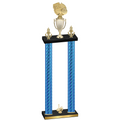 Double Blue Carbon Fiber First Place Basketball Trophy