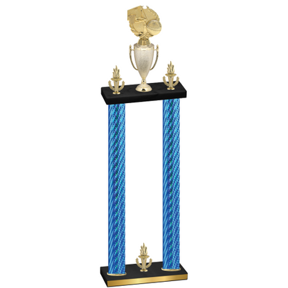 Double Blue Carbon Fiber Victory Basketball Trophy