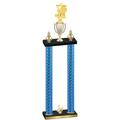 Double Blue Carbon Fiber Third Place Pickleball Trophy