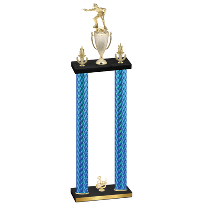 Double Blue Carbon Fiber Third Place Shooter Trophy