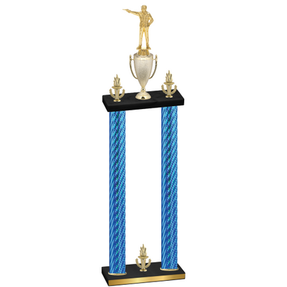 Double Blue Carbon Fiber Victory Shooter Trophy