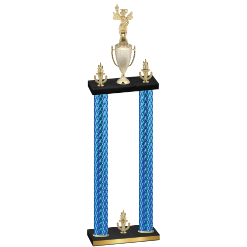 Double Blue Carbon Fiber Victory Academics Trophy