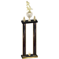 Double Black Glacier First Place Football Trophy