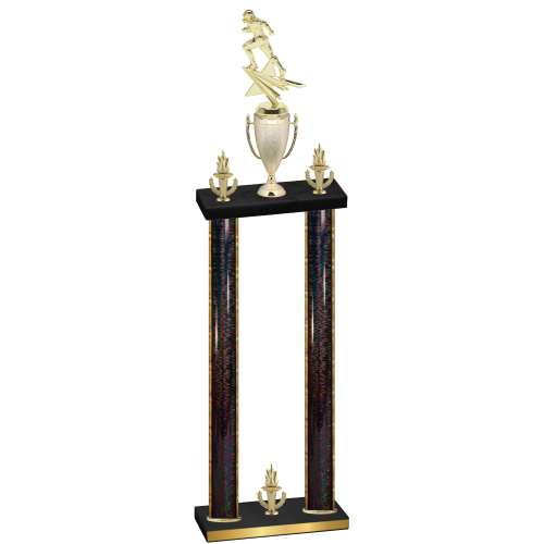 Double Black Glacier Victory Football Trophy