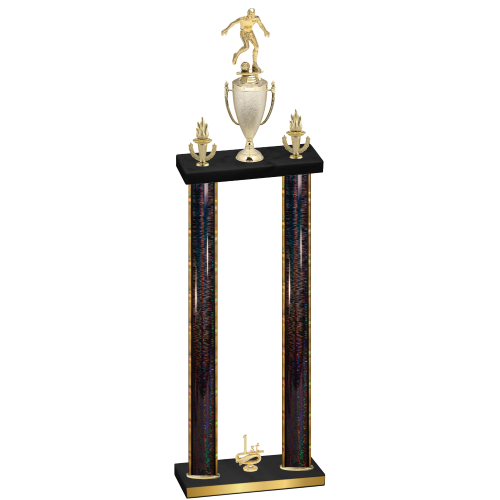 Double Black Glacier First Place Soccer Trophy