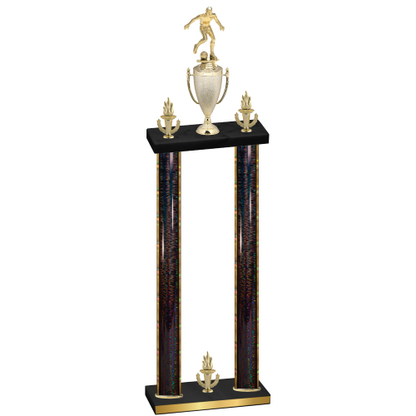 Double Black Glacier Victory Soccer Trophy