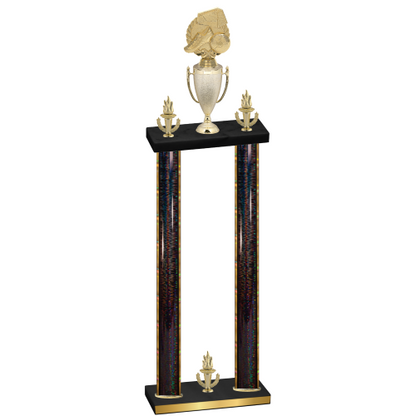 Double Black Glacier Victory Soccer Trophy