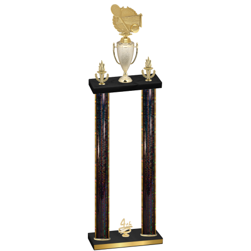 Double Black Glacier Fourth Place Tennis Trophy