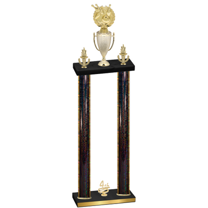Double Black Glacier Fourth Place Bowling Trophy