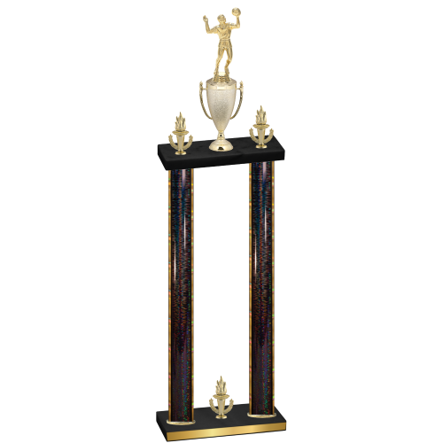 Double Black Glacier Victory Volleyball Trophy