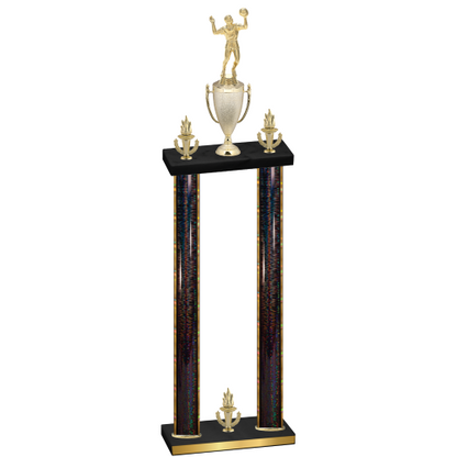 Double Black Glacier Victory Volleyball Trophy