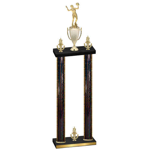 Double Black Glacier Victory Volleyball Trophy