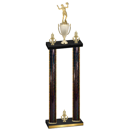 Double Black Glacier Victory Volleyball Trophy