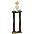 Double Black Glacier Third Place Volleyball Trophy