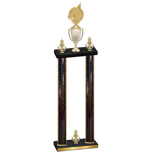 Double Black Glacier Victory Volleyball Trophy