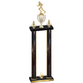 Double Black Glacier First Place Football Trophy