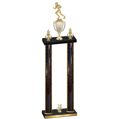 Double Black Glacier Year Football Trophy