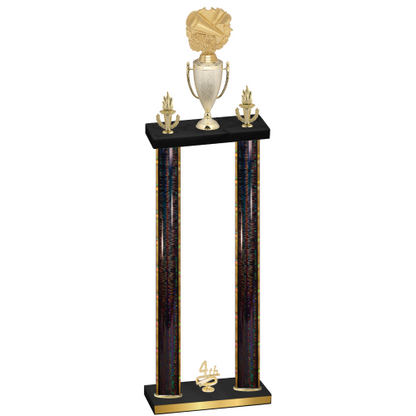 Double Black Glacier Fourth Place Cheerleading Trophy