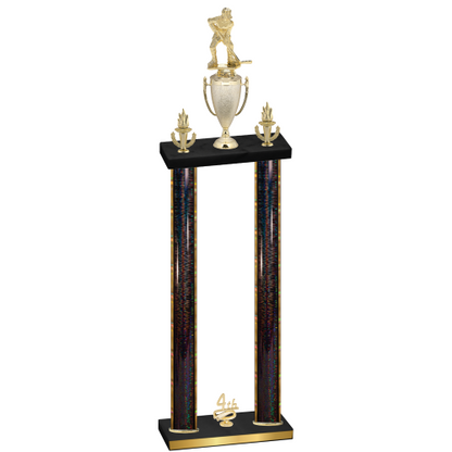 Double Black Glacier Fourth Place Hockey Trophy