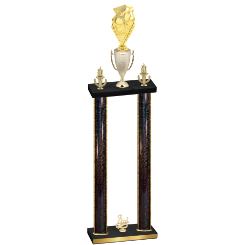 Double Black Glacier Third Place Pickleball Trophy
