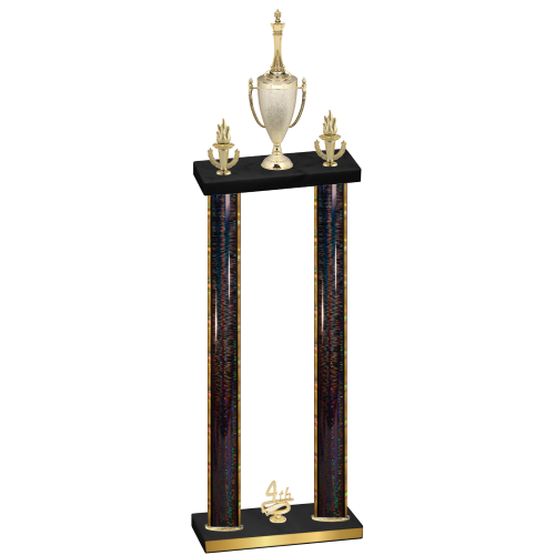 Double Black Glacier Fourth Place Chess Trophy