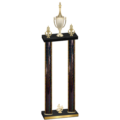 Double Black Glacier Fourth Place Chess Trophy