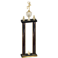 Double Black Glacier Third Place Majorette Trophy