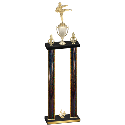 Double Black Glacier Fourth Place Karate Trophy