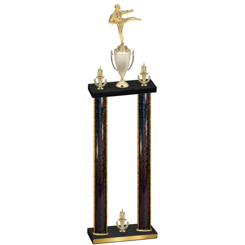 Double Black Glacier Victory Karate Trophy