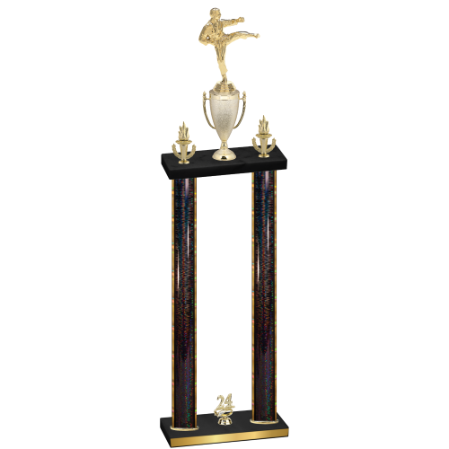 Double Black Glacier Year Karate Trophy