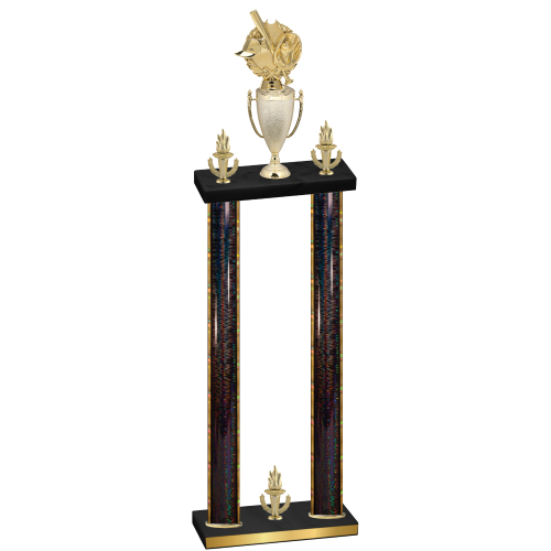 Double Black Glacier Victory Baseball Trophy