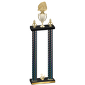 Double Black Carbon Fiber Second Place Soccer Trophy
