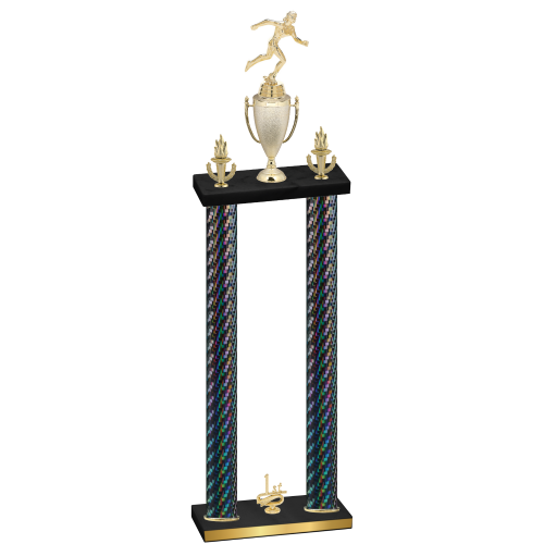 Double Black Carbon Fiber First Place Running Trophy
