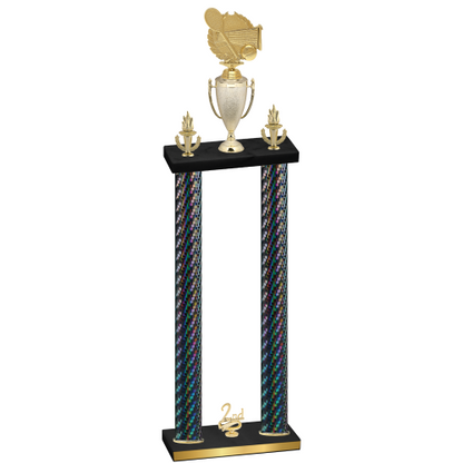 Double Black Carbon Fiber Second Place Tennis Trophy