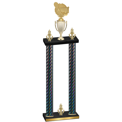 Double Black Carbon Fiber Victory Tennis Trophy