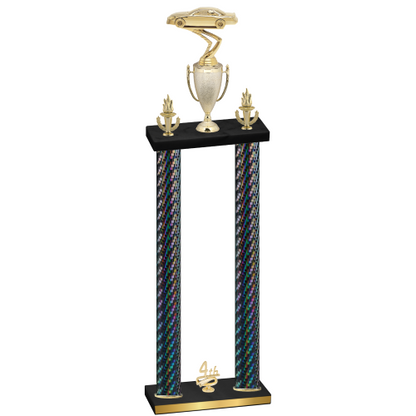 Double Black Carbon Fiber Fourth Place Cars Trophy