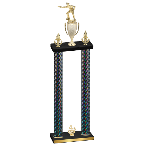 Double Black Carbon Fiber Fourth Place Shooter Trophy