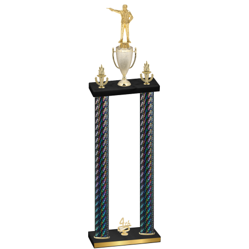 Double Black Carbon Fiber Fourth Place Shooter Trophy