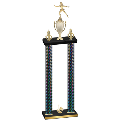 Double Black Carbon Fiber First Place Skater Trophy